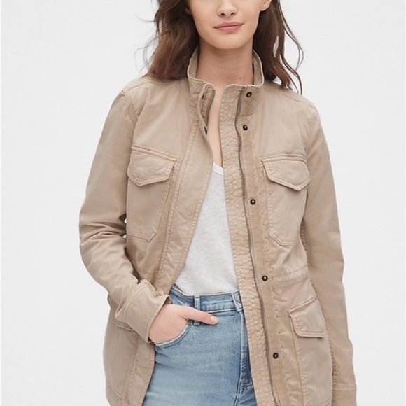 GAP Women's Tan Utility Jacket - Picture 2 of 10